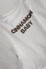 Grey Marle Puff Oversized Tee