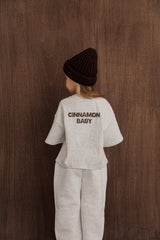 Grey Marle Puff Oversized Tee