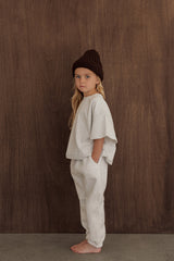 Grey Marle Puff Oversized Tee
