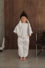 Grey Marle Puff Oversized Tee
