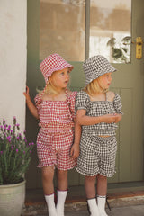 Black Gingham Frill Shorts