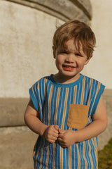Jensen Set in Vallarta Blue Vertical Stripe