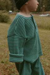 Micky Set in Thin Green Stripe