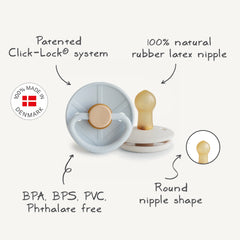 FRIGG Little Viking Natural Rubber Pacifier 2-Pack