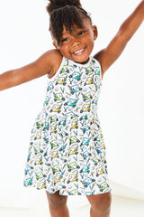 Stretchy Sleeveless Twirl Dress - Golf