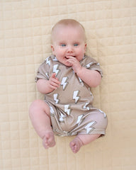 Cotton Romper | Electric Beige