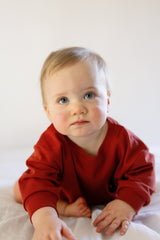 Harley Pocket Romper in Brick