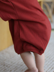 Cory Pocket Romper in Brick