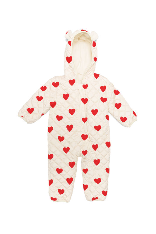 Freddie Bear Suit - Red Hearts