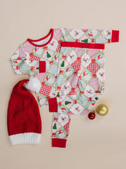 Bamboo Two Piece Set | Santa Patchwork