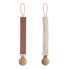 Linen Pacifier Clip 2-Pack