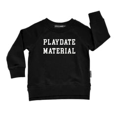 PLAYDATE MATERIAL SWEATSHIRT - BLACK
