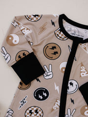Bamboo Zip Romper | Latte Rad Vibes