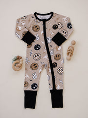 Bamboo Zip Romper | Latte Rad Vibes