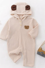 The Pointy Bear Knitted Hooded Playsuit