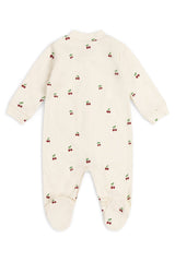 BABY SLEEPSUIT | CHERRY ON OATMEAL