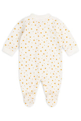 BABY SLEEPSUIT | CARAMEL STAR & DOT