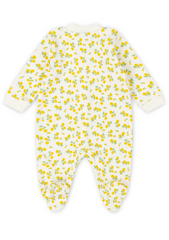 BABY SLEEPSUIT | TEA FLORAL YELLOW