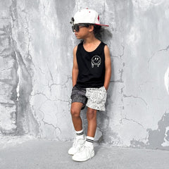 SMILEY TANK - BLACK