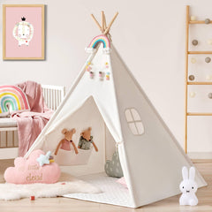Tiny Land® Teepee Tent for Kids with Mat – Indoor Play Tent with Floor Mat