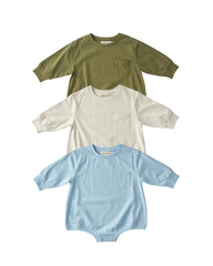 Harley Pocket Romper Bundle - Dream Blue + Loden Green