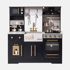 ROBUD Modern Play Kitchen for Kids - Black