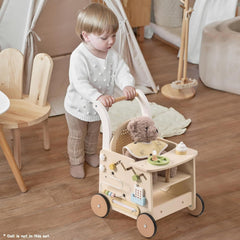 ROBUD Wooden Baby Push Walker - Rattan