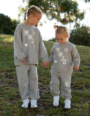 WWJD Varsity Kids Crewneck