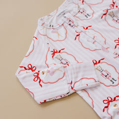 Bamboo Zip Romper | Pink Nutcracker