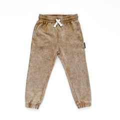 ACID WASH JOGGERS - TAN