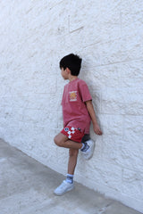 ALL DAY CHECK SHORTS - CRIMSON