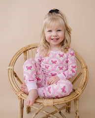 Bamboo Two Piece Set | Pink Butterfly