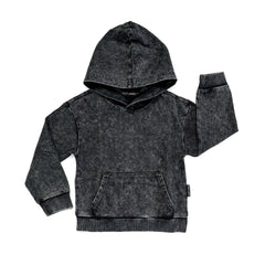 ACID WASH HOODIE - CHARCOAL