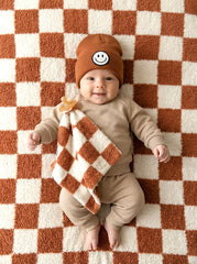 Checkered Plush Lovey | Copper