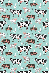 Soft & Stretchy Zipper Footie - Farm Friends
