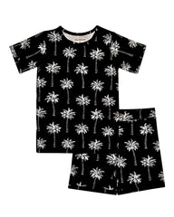 Bamboo Shorts Set | Palm Style Black