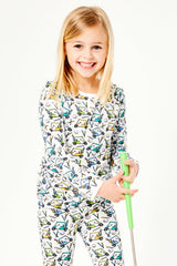 Long Sleeve Pajama Set - Golf
