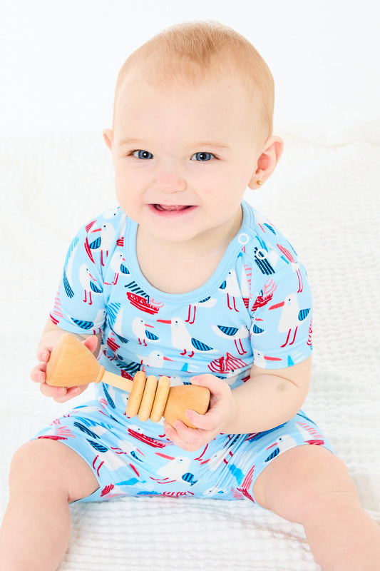 Shorts Pajama Set - Seagulls