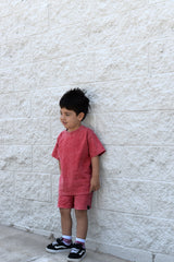 STONE WASH TEE - MUTED RED