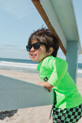 UPF50 RASHGUARD SHIRT - ELECTRIC LIME