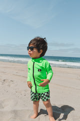 UPF50 RASHGUARD SHIRT - ELECTRIC LIME