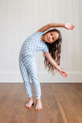 Short Sleeve PJ Set in Cloud Dot