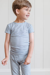 Short Sleeve PJ Set in Navy Picnic