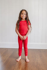 Short Sleeve PJ Set in Poppy Pointelle