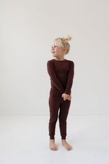 PJ Set in Chocolate