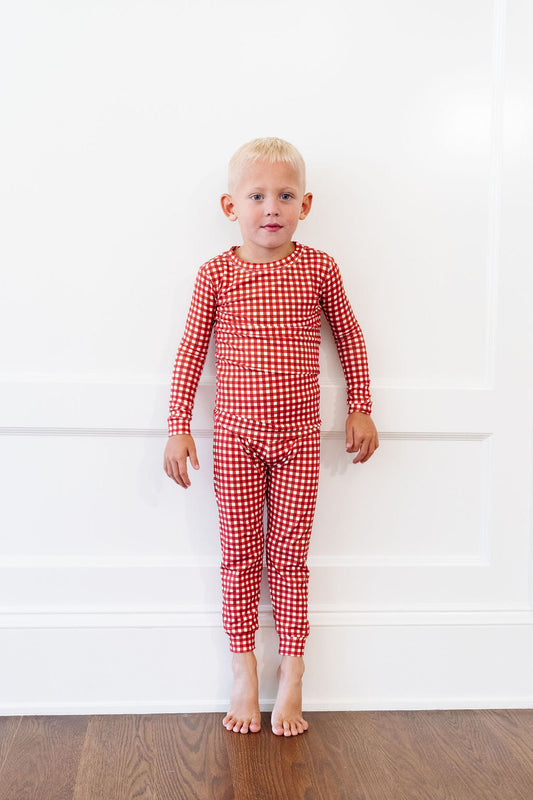 PJ Set in Merry Gingham