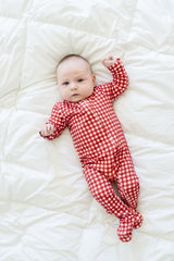 Baby Zip-Up in Merry Gingham