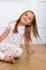 Short Sleeve PJ Set in Strawberries