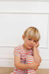 Short Sleeve PJ Set in Harbor Stripe