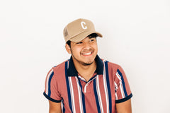 Khaki Letter Trucker Hat